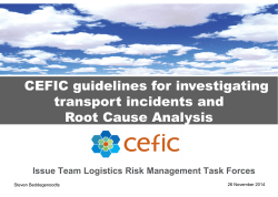 Cefic guidelines for investigating transport incidents and Root