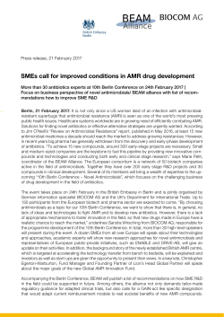 SMEs call for improved conditions in AMR drug development
