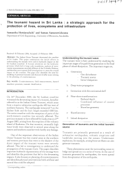 The tsunami hazard in Sri Lanka : a strategic approach for the