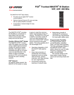 MASTR III, P25IP Trunked, VHF/UHF/800 MHz Datasheet