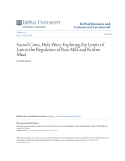 Sacred Cows, Holy Wars