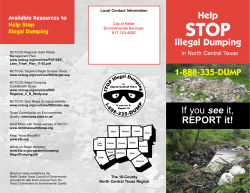 If you see it, REPORT it! Help Illegal Dumping
