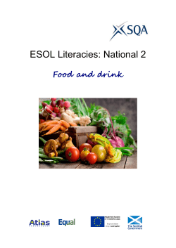 ESOL Literacies: Food and Drink