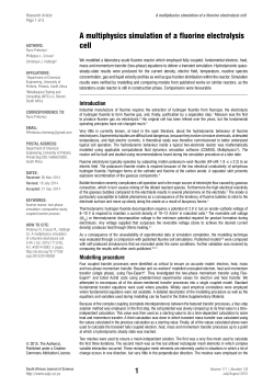 A multiphysics simulation of a fluorine electrolysis cell
