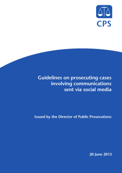 Guidelines - The Crown Prosecution Service