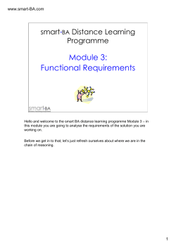 Module 3: Functional Requirements - smart-BA