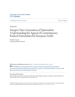 Europe`s New Generation of Nationalists