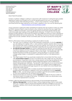 Dear Parent/Guardian, St Mary`s Catholic College is working in