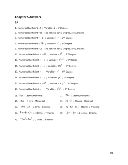Chapter 5 Answers