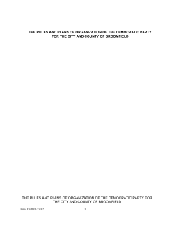 Broomfield County Party ByLaws