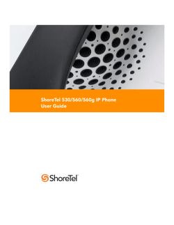 ShoreTel 530/560/560g IP Phone User Guide