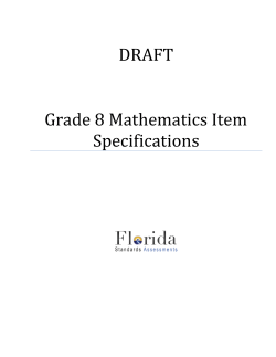 Grade 8 Mathematics Item Specifications