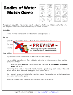 Bodies of Water Match Game