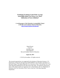 Predicting Freshman Grade-Point Average from High