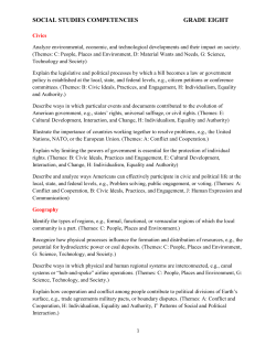 SOCIAL STUDIES COMPETENCIES GRADE EIGHT