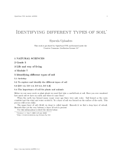 Identifying different types of soil