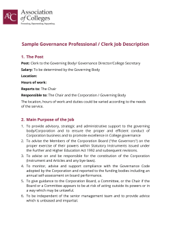 Sample Clerk job description