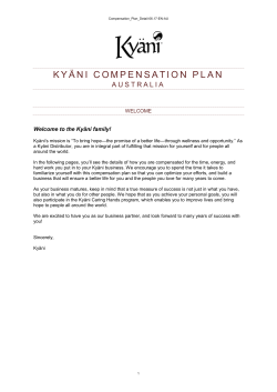 KY&Auml;NI COMPENSATION PLAN