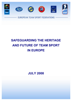 Safeguarding the heritage of team sport in Europe