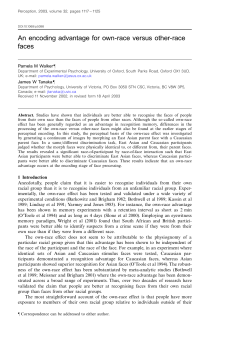 An encoding advantage for own-race versus other