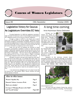 Caucus of Women Legislators A long time coming