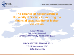 The impact of the economic crisis on higher education in Europe