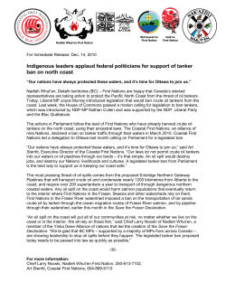 Press release from Coastal First Nations and Yinka Dene Alliance