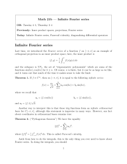 Infinite Fourier series
