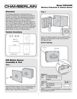 Carton Inventory Overview PIR Motion Sensor