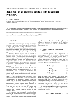 Band gaps in 2d photonic crystals with hexagonal symmetry
