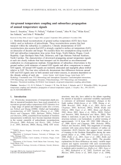 Air-ground temperature coupling and subsurface