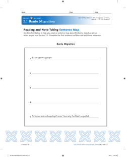 2.1 Bantu Migration