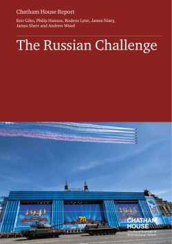 Russian Challenge, Authoritarian Nationalism | Chatham House