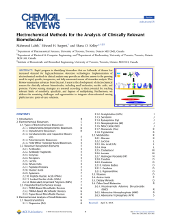 Electrochemical Methods for the Analysis of