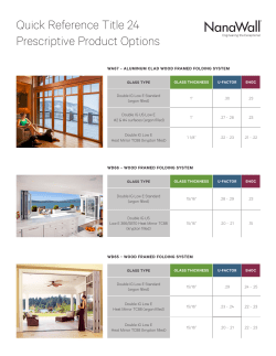 Quick Reference Title 24 Prescriptive Product Options