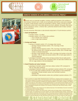 Domestic Workers in Latin America - International Domestic Workers
