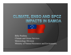 Climate Services in Samoa