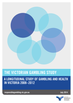A longitudinal study of gambling and health in Victoria 2008-2012