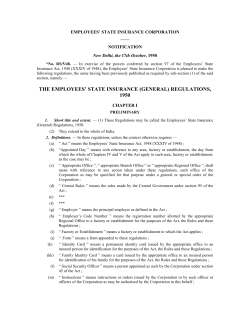the employees` state insurance (general) regulations