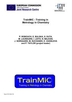 TrainMiC - Training in Metrology in Chemistry