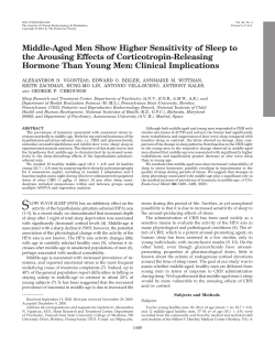 Middle-Aged Men Show Higher Sensitivity of Sleep to the Arousing