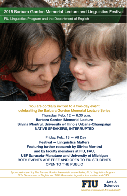 2015 Barbara Gordon Memorial Lecture and Linguistics Festival