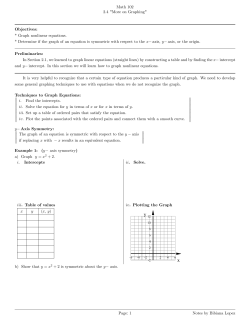 Axis Symmetry - UCR Math Dept.
