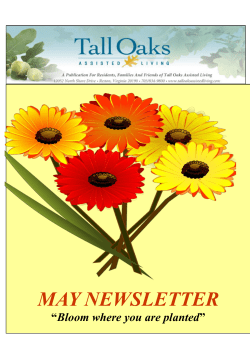 may newsletter - Tall Oaks Assisted Living
