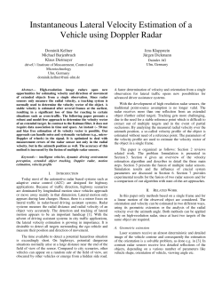 Instantaneous Lateral Velocity Estimation of a Vehicle using Doppler