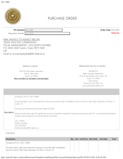 purchase order - Texas Facilities Commission