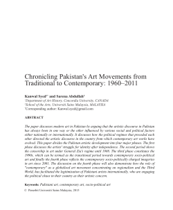 Chronicling Pakistan`s Art Movements from
