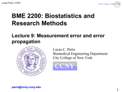 Measurement error and error propagation