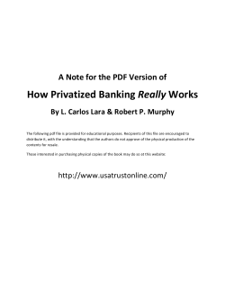 How Privatized Banking Really Works