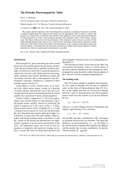 The Periodic Electronegativity Table